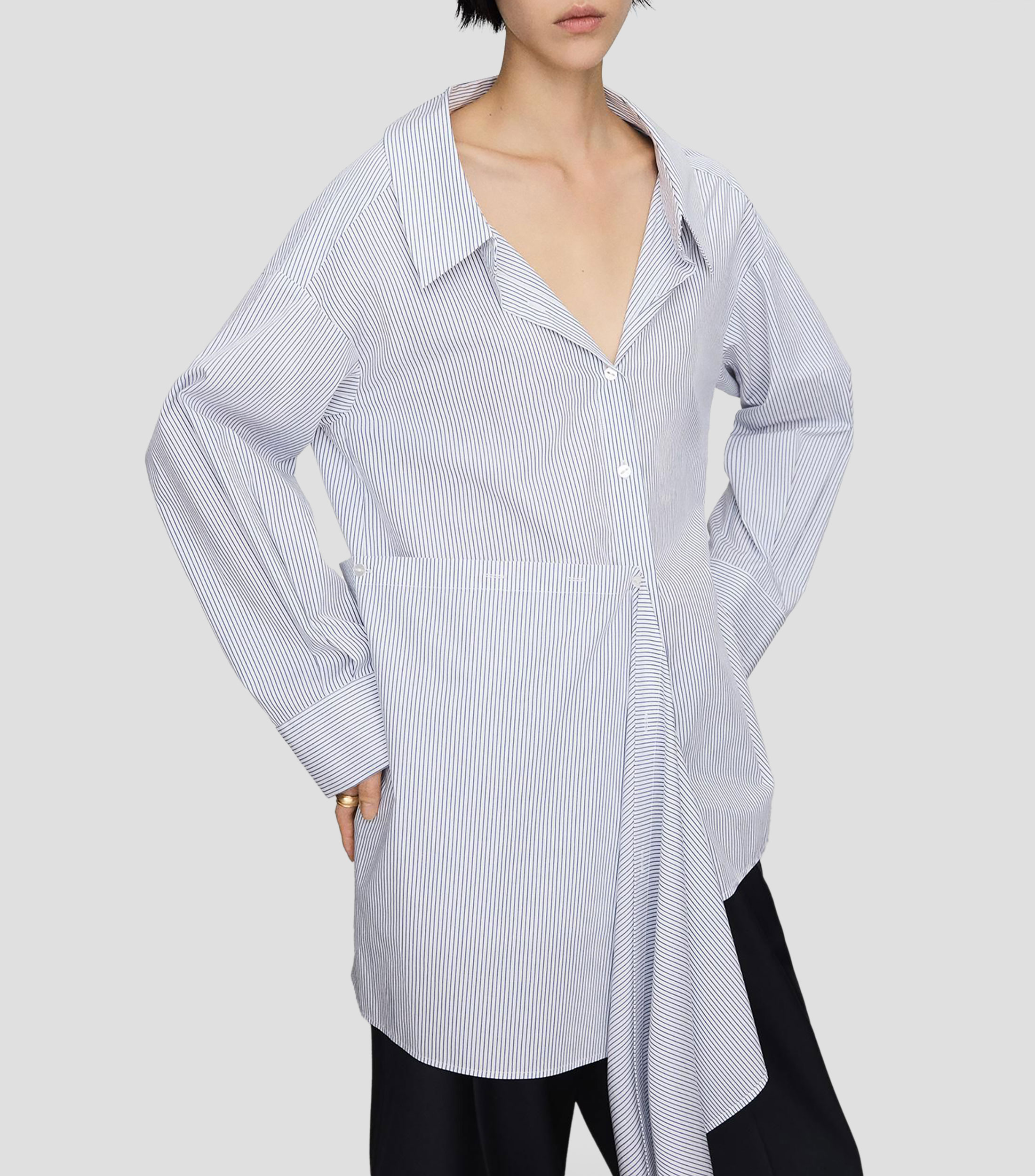 Camisa de líneas manga larga Mujer